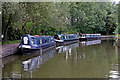 Moored narrowboats in Etruria, Stoke-on-Trent