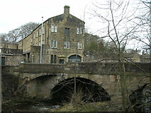 SD8639 : Barrowford Bridge and Higherford Mill by John H Darch