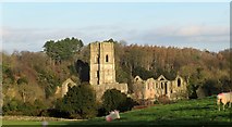 SE2768 : Fountains Abbey from above Kitchen Bank by Gordon Hatton