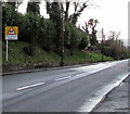 Welsh/English warning sign, Church Road, Seven Sisters