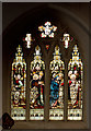 A stained glass window in the church of St Michael & All Angels, Torrington