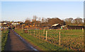 Footpath through Centre Oaks Farm Livery Yard, Hullbridge