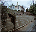 New wall, Teignmouth Road, Torquay