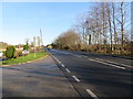 The A64 at the entrance to Thompson