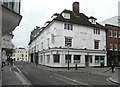 Pargetting over shops, Fore Street and Market Street, Hertford