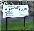 Information board outside St David