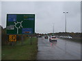 Approaching roundabout on the A460, Laney Green