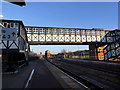 The fine footbridge at Grimsby Town station