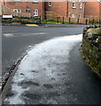 ST3391 : Hoar frost on a north-facing corner, Caerleon by Jaggery