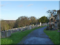 The main path through Nottingham General Cemetery