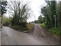 TL4428 : Ginns Road and public footpath near Furneux Pelham by Malc McDonald