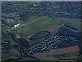 Epsom Downs racecourse from the air