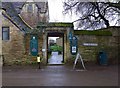 Bampton Library (formerly Free Grammar School) (2) - entrance from Church View, Bampton, Oxon