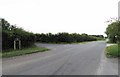 Cropwell Road eastwards past entrance to Fields Farm