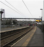 ST3088 : Wires over Newport station by Jaggery