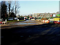 Entrance to building site, New Cut Road