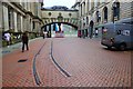 Edmund Street with old tram track, Birmingham