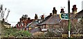 Henfield, Sussex - rear view of houses on Broomfields Road