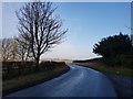 Road by the entrance to Hob Green Hotel