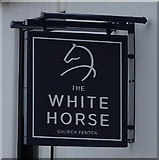 SE5136 : Sign for the White Horse, Church Fenton by JThomas