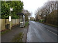 Bus stop and shelter on Busk Lane, Church Fenton