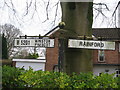 Signpost junction of Church Lane and Springfield Lane