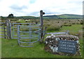 Bridleway and gate near the Gors Fawr Stone Circle