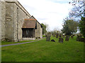 SP7325 : Churchyard south of church, East Claydon by Robin Webster