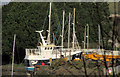 Trawler in boatyard, Wadebridge