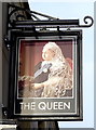 Sign for the Queen public house, Bradford