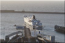 TR3341 : A DFDS ferry leaves Dover Port by Ian S