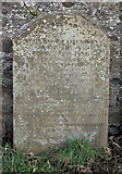 NT9464 : A gravestone at Eyemouth by Walter Baxter