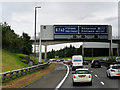 NS5462 : Sign Gantry at Junction 2 of the M77 by David Dixon