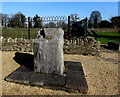 Stone on the site of the first Lewis School 1729, Gelligaer