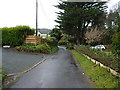 Cliff Road joins the lane down into Wiseman