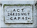 Coal tax boundary post no.47, New Street / High Street - correction plate