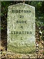 Old Milestone in lay-by near Barnacott