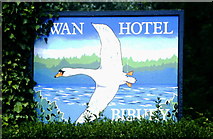 SP1106 : Swan Hotel Sign, Bibury, Gloucestershire 2004 by Ray Bird
