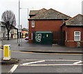 Dark green cabinet, Telford Street, Newport 