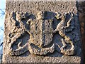 Coal tax boundary obelisk no.45 by the River Colne - City of London coat of arms