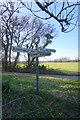 Roadsign near Bladbean Farm