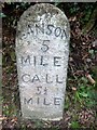 SX3477 : Old Milestone by the A388, north of Treburley by Rosy Hanns