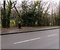 Roadside litter bin in Brecon