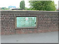 Plaque on Wilderspool Bridge