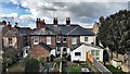 Rear view of houses from the City Walls, Chichester