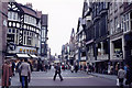 Chester - view along Eastgate St from northern end of Bridge St