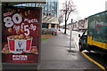 ST3188 : KFC advert on a Chepstow Road bus shelter, Newport by Jaggery
