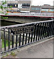 Water Street bilingual name sign, Bridgend