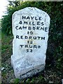 Old Milestone by the A30, north east of Crowlas