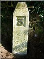 SW4231 : Old Milestone by the A3071, east of Newbridge by Rosy Hanns
